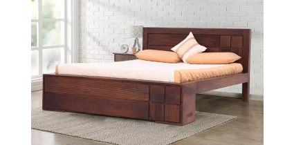 wooden bed frame

