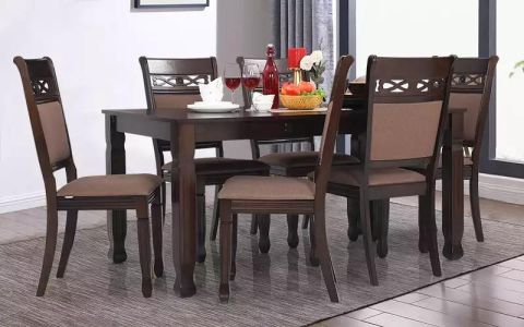 6 person dining table set
